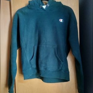 Champion Reverse Weave Green Hoodie